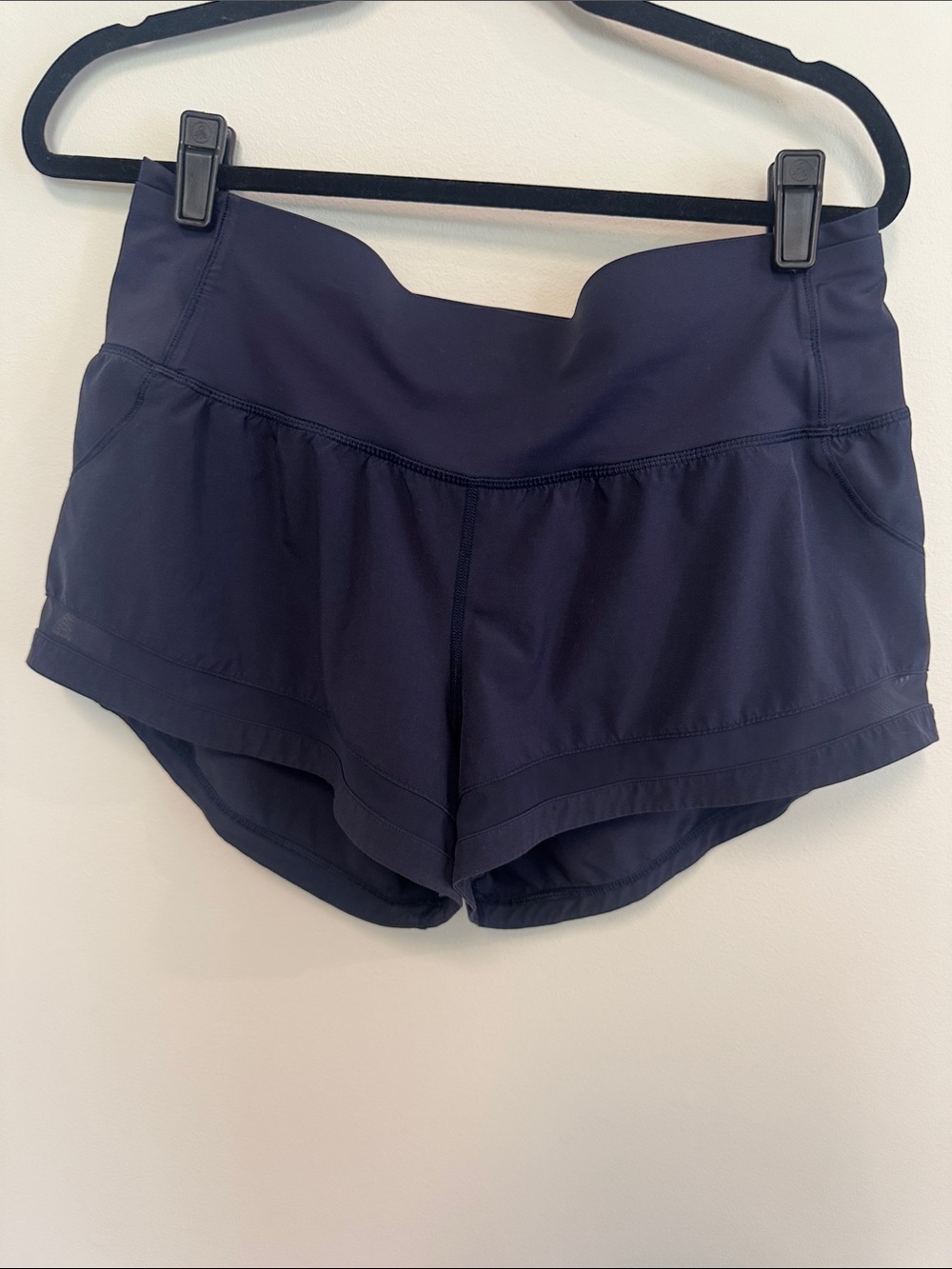 Lululemon Navy Running Shorts with Mesh Trim